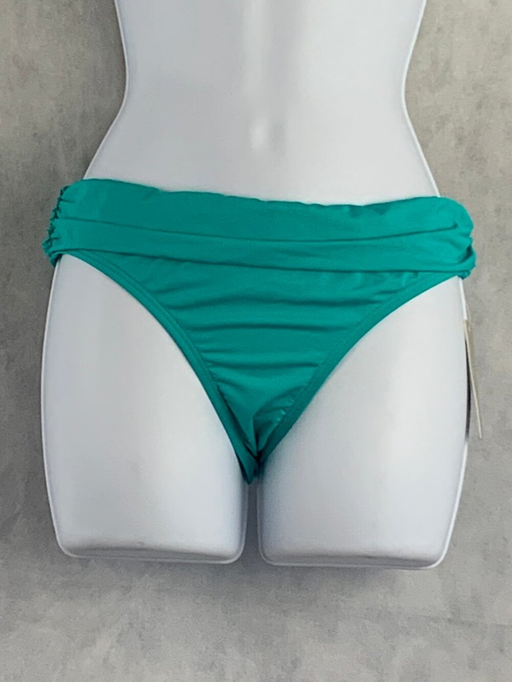 Kenneth Cole Reaction Women's Solid Hipster Bikini Swim Bottom, Teal, Small